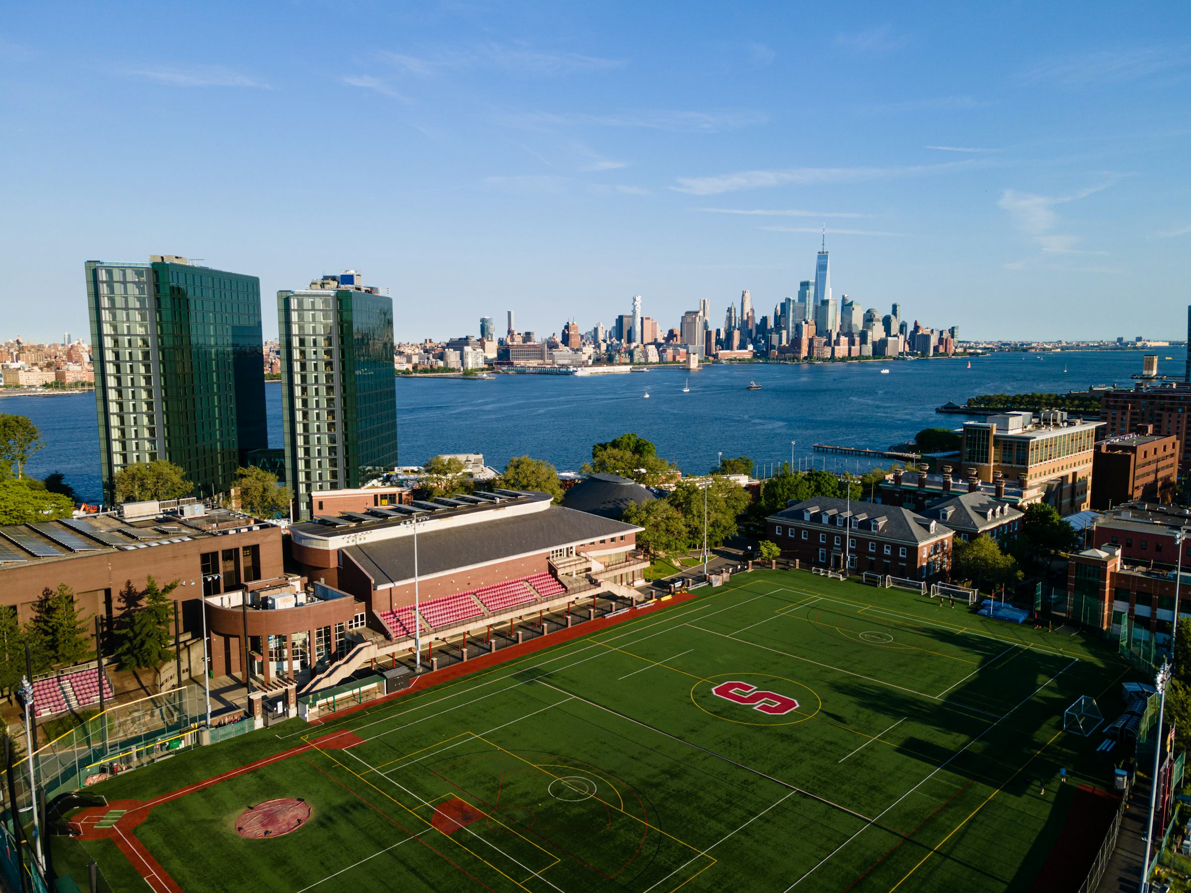 Aerial View of Stevens Institute of Technology.