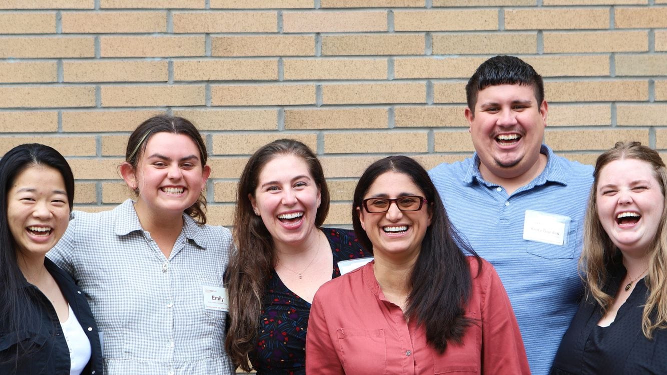 A laughing group at the LeadHERship Conference