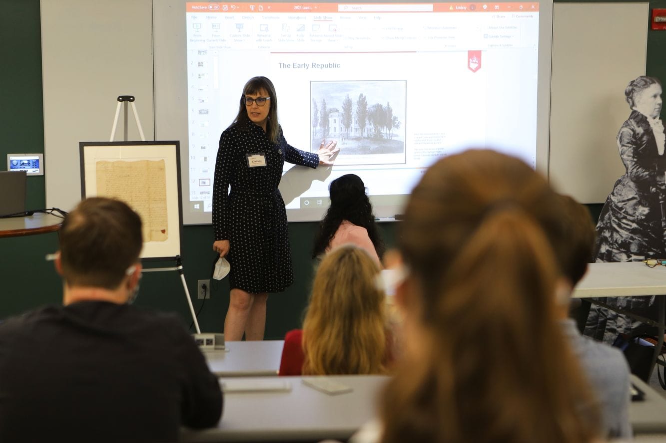 Professor Swindall leading a workshop