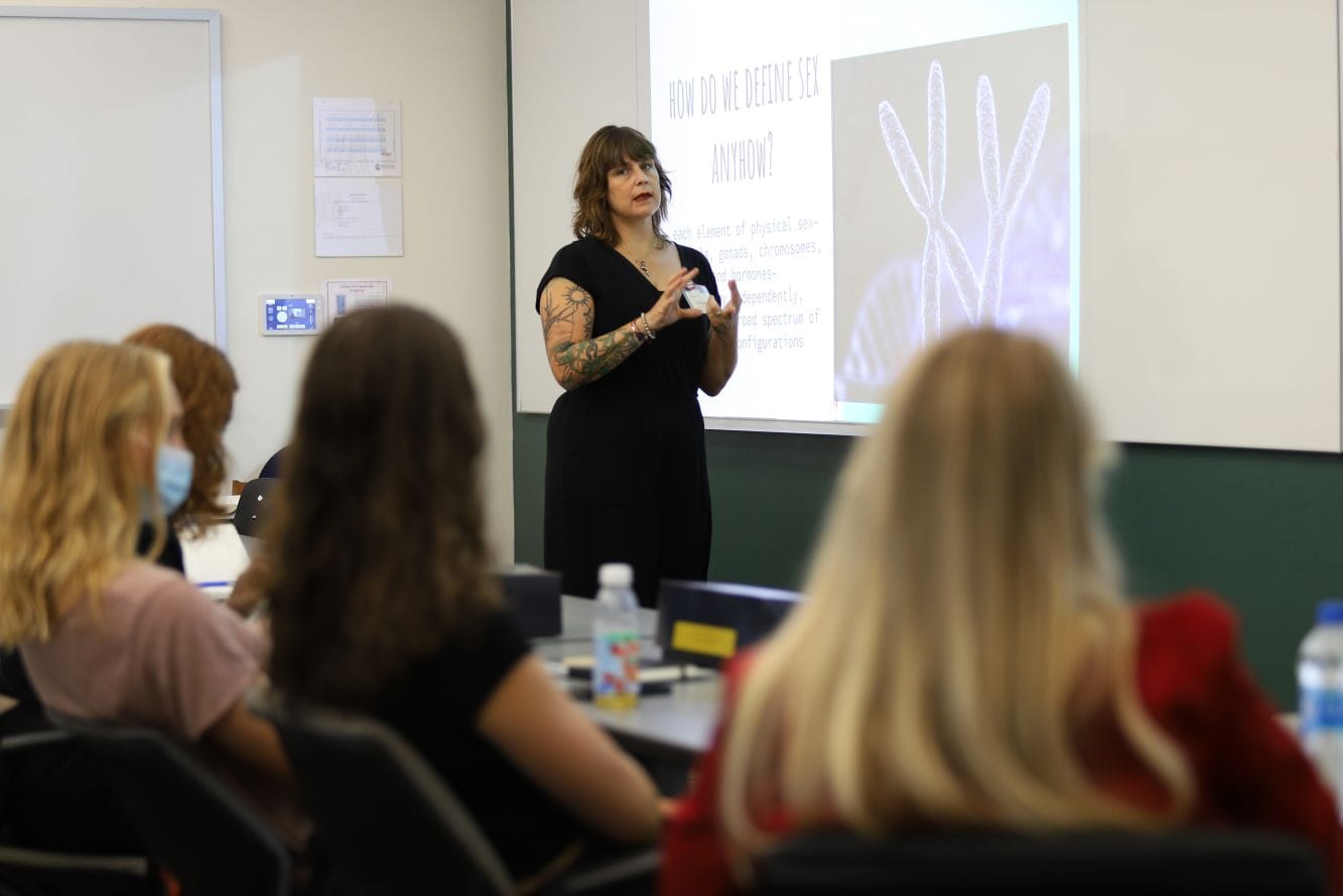 Presenter leading a workshop