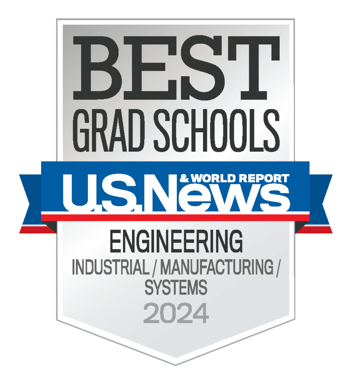 USNWR 2024 Best Grad Schools Systems and Enterprises Badge