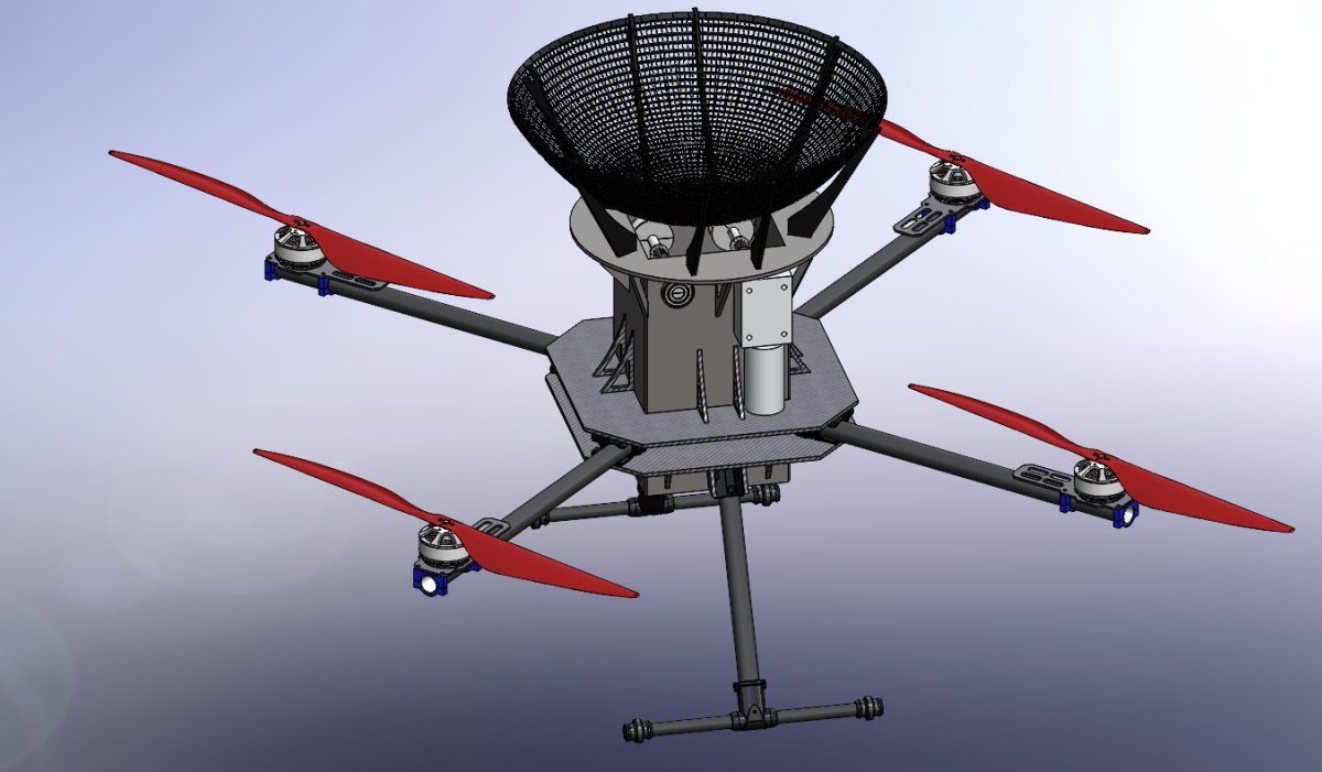 Illustration of 2 drones, one that swaps a new battery into the other