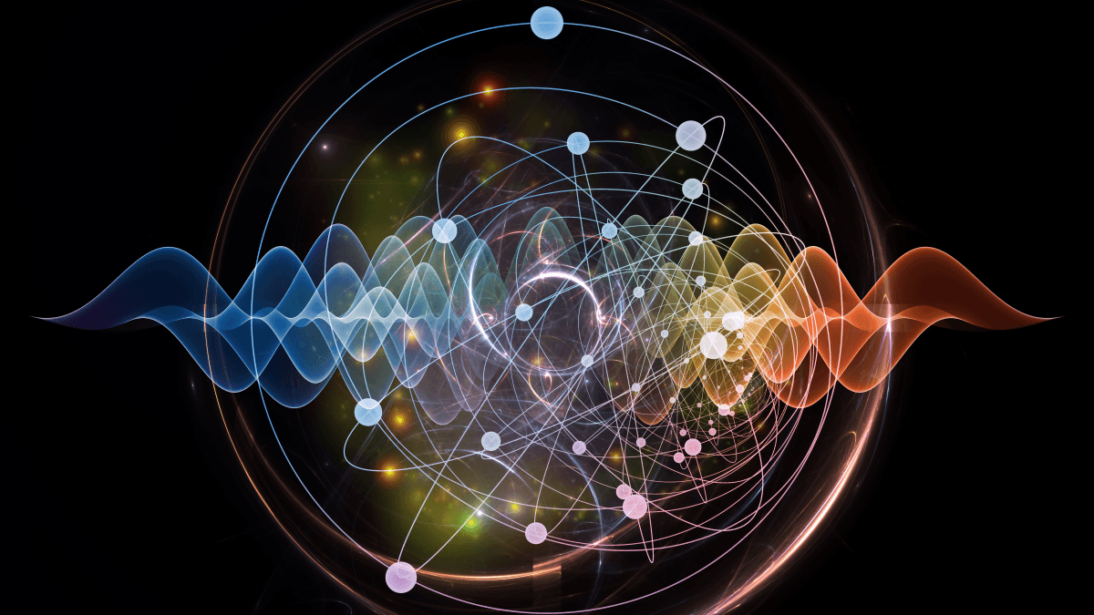 artistic portrayal of an atom