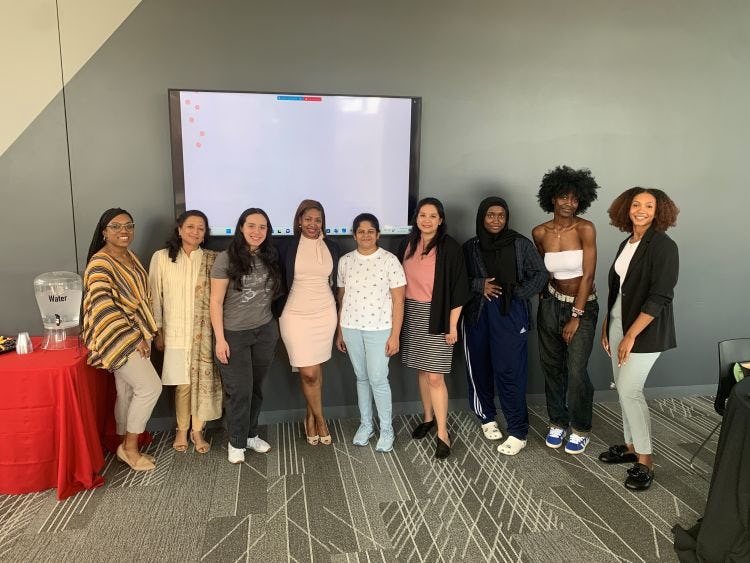 A group of people at the Women of Color Connect event