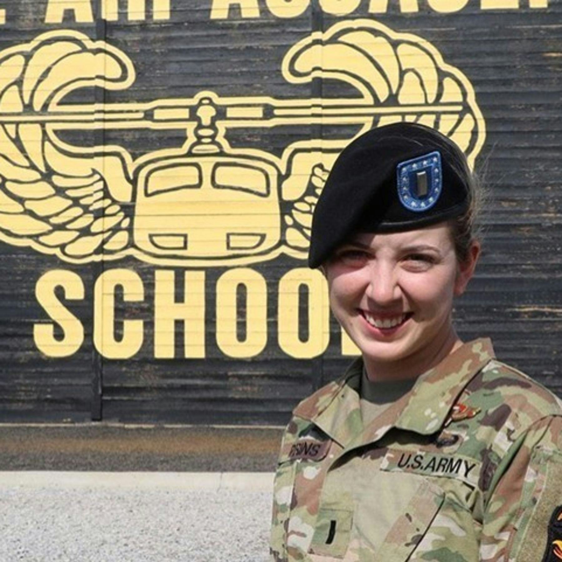 Female in Army camouflage uniform 