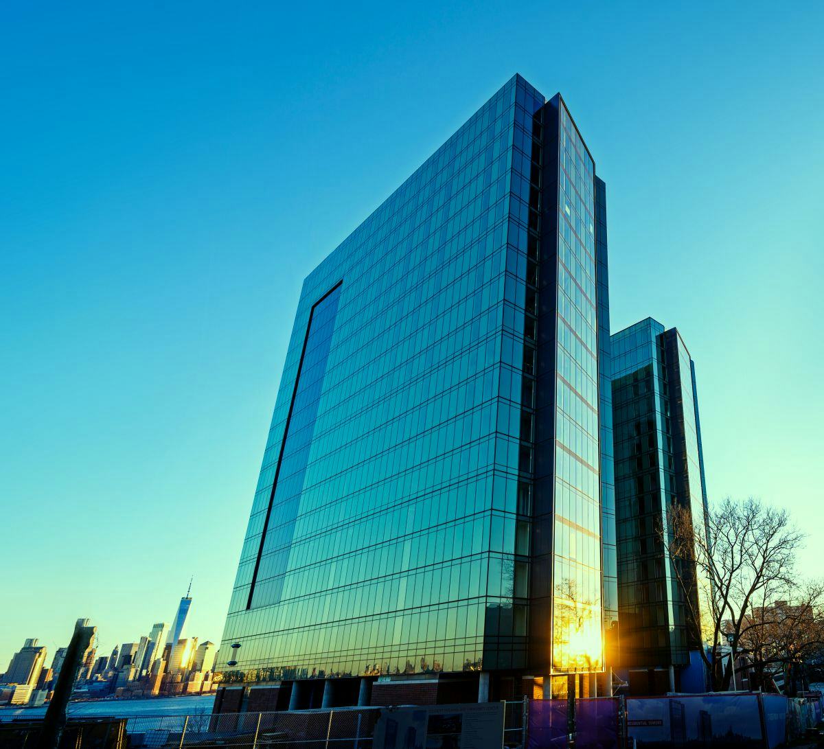 Towers of Stevens' University Center Complex at sundown