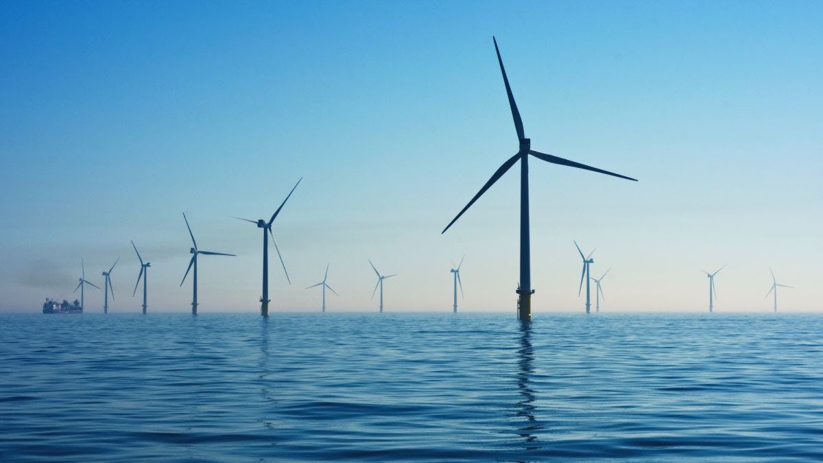 Windmills in the ocean