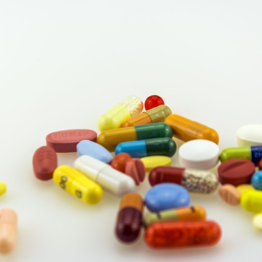 photo of colorful pills